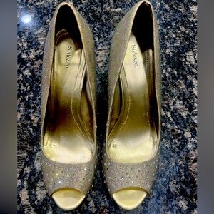 Style & co epic rhinestone peep toe heels